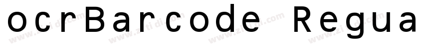 ocrBarcode Reguar字体转换
